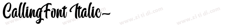 CallingFont Italic字体转换